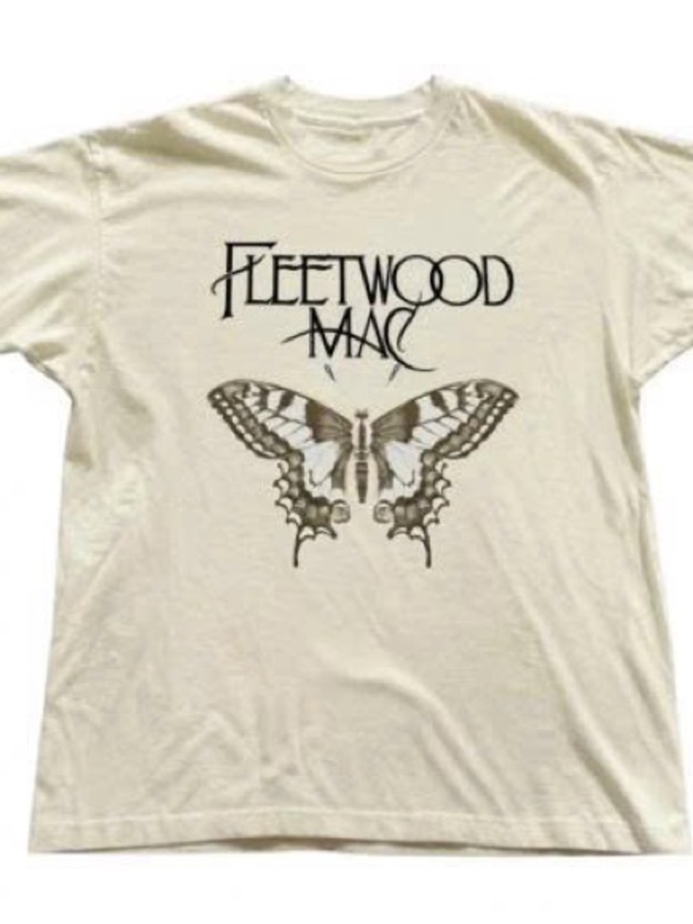 Cream Butterfly Graphic Tee - Kids
